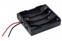 BATTERY HOLDER 4x AA IN PARALLEL WITH WIRES