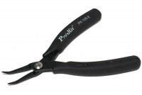 PRECISION BENT NOSE PLIERS WITH SERRATED JAWS