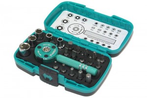22PCS PALM RATCHET WRENCH BIT & SOCKET SET