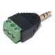 3,5mm STEREO PLUG WITH TERMINAL BLOCK