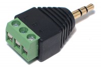 3,5mm STEREO PLUG WITH TERMINAL BLOCK