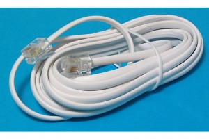 MODULAR PHONE LINE CORD RJ11 3m white