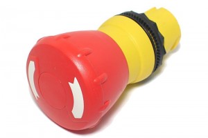 MUSHROOM SHAPED RED PUSH-BUTTON KNOB FOR SWITCHING ELEMENT