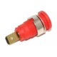 4mm SAFETY BANANA SOCKET RED 6,3x0,8mm